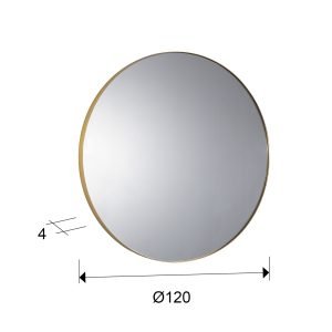 ORIO-ESPEJO REDONDO Ø120 ORO