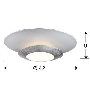 PLAFON LED ·HOLE· PLATA Ø42
