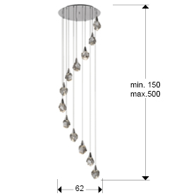 LAMPARA 12L·AQUARIA· CROMO