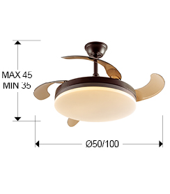 VENTO-VENTILADOR MARRON D50/100 DIMABLE