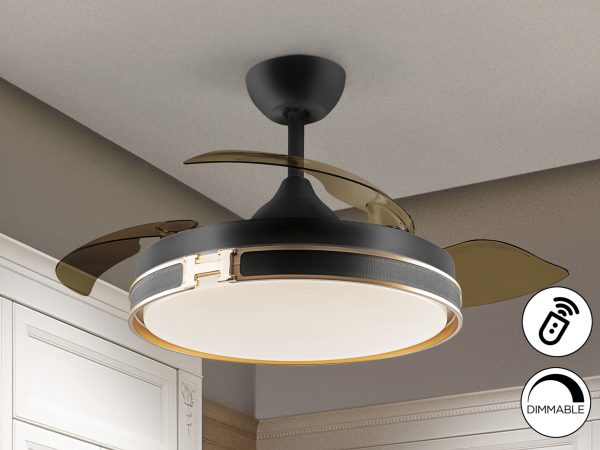 HERON-VENTILADOR NEGRO ORO DIMABLE