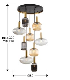 NORMA-LAMP 9L NEGRO-LATON