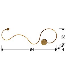 APLIQUE GRANDE·GRAFOS·PAN ORO