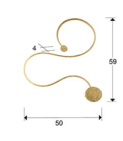 APLIQUE PEQUEÑO·GRAFOS·PAN ORO