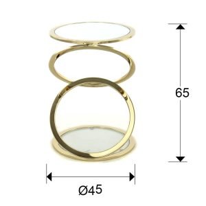 MESA AUX.·AROS· ORO Ø45