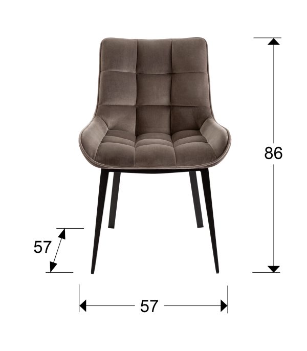 SILLA ·DEVANY· NEGRO/PIEDRA