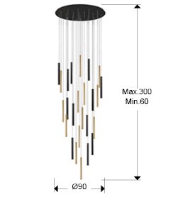 LAMP·VARAS·ORO/NEGRO 25L DIM
