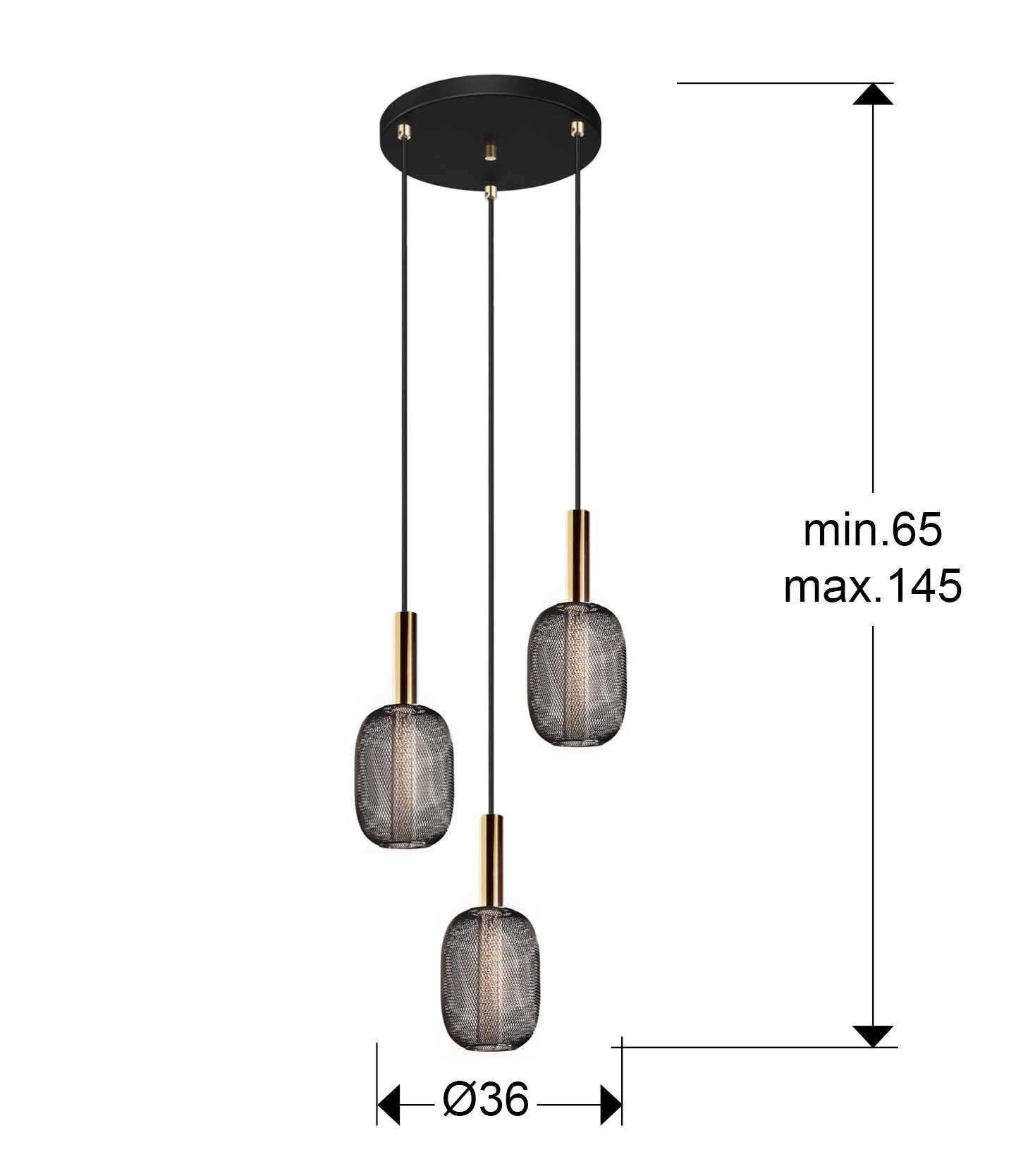 MICRON-LAMPARA 3L ORO/NEGRO