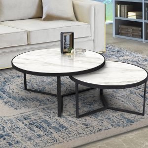 NAIRA -SET MESAS- T MARMOL BLANCO