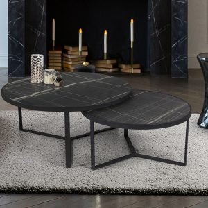 NAIRA -SET MESAS- T MARMOL NEGRO