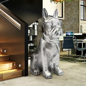 BULLDOG FRANCES-FIGURA GRANDE PLATA