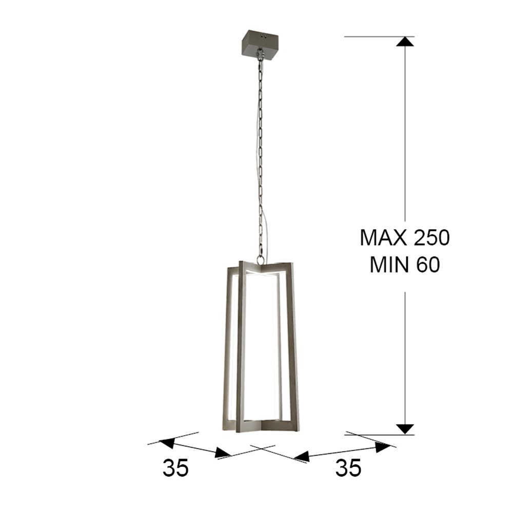 LAMPARA ·KUMA· INOX.LED