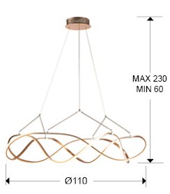 LAMP.LED·MOLLY·110Ø ORO ROSA DIM