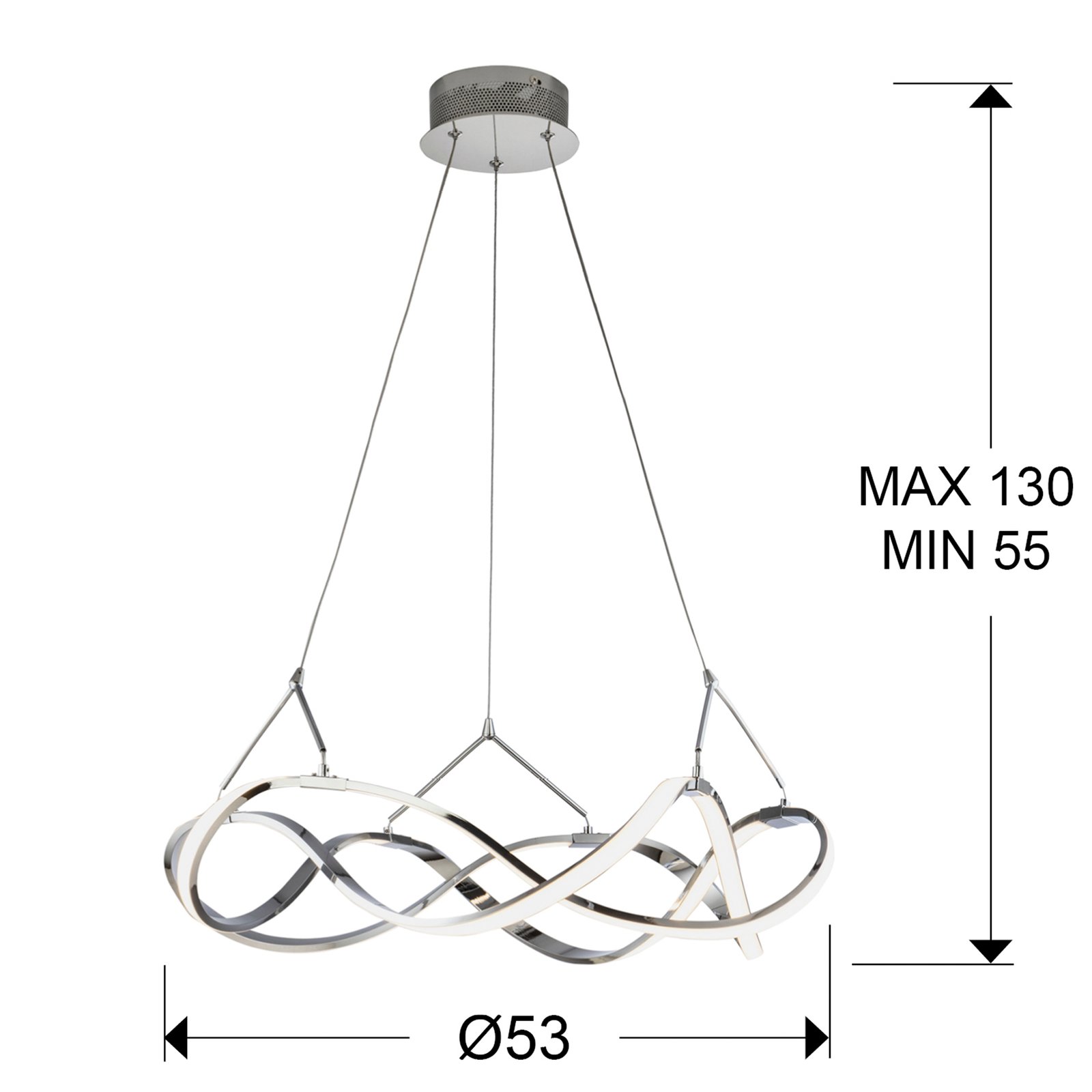 LÁMPARA LED ·MOLLY· 53Ø CROMO