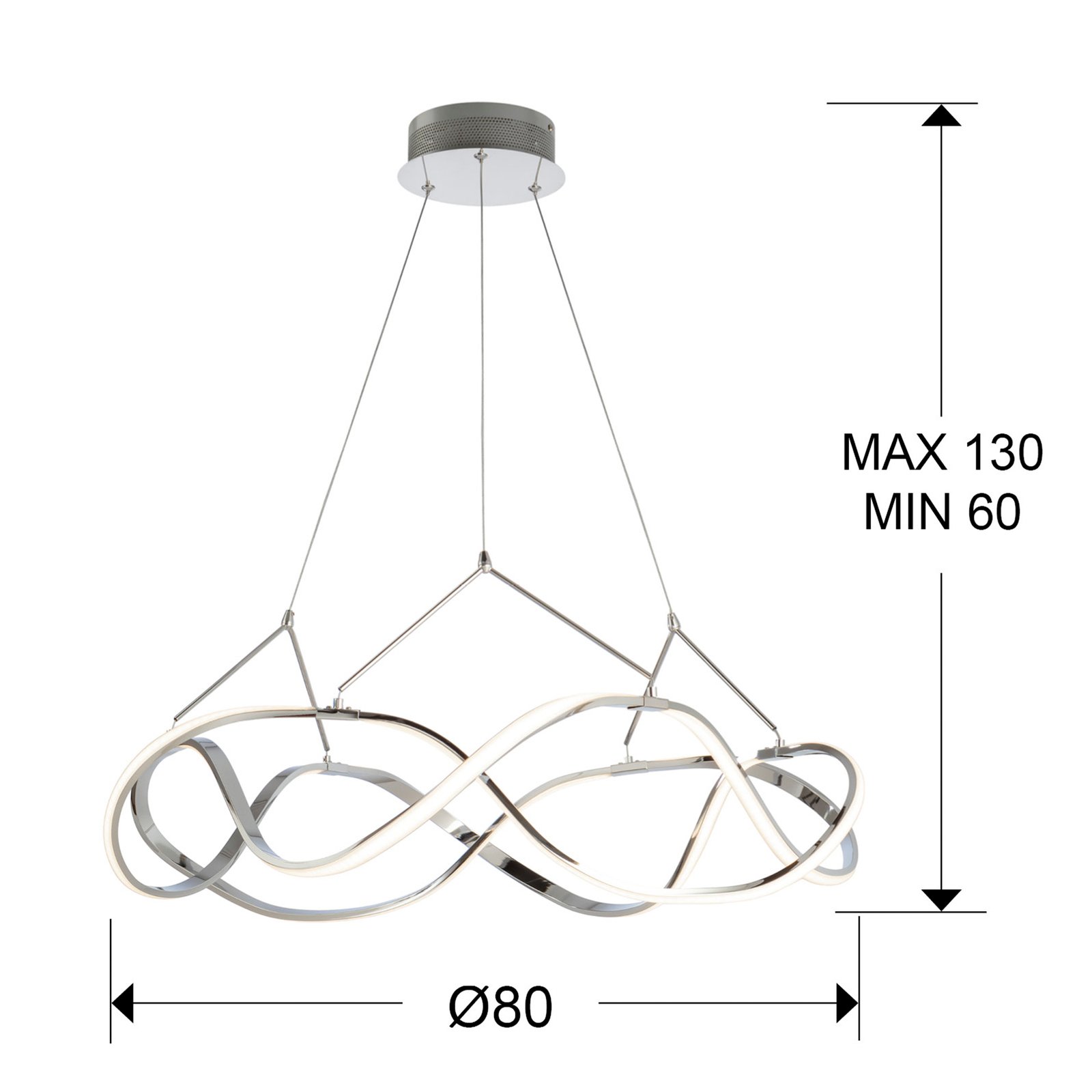 LÁMPARA LED ·MOLLY· 80Ø CROMO