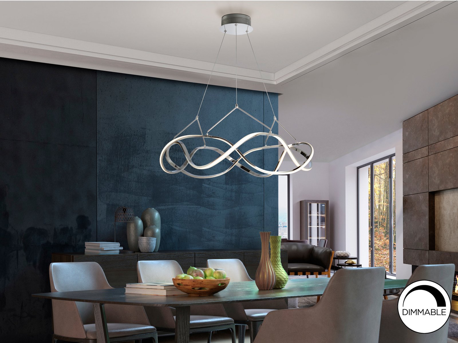 LÁMPARA LED ·MOLLY· 80Ø CROMO - Imagen 2