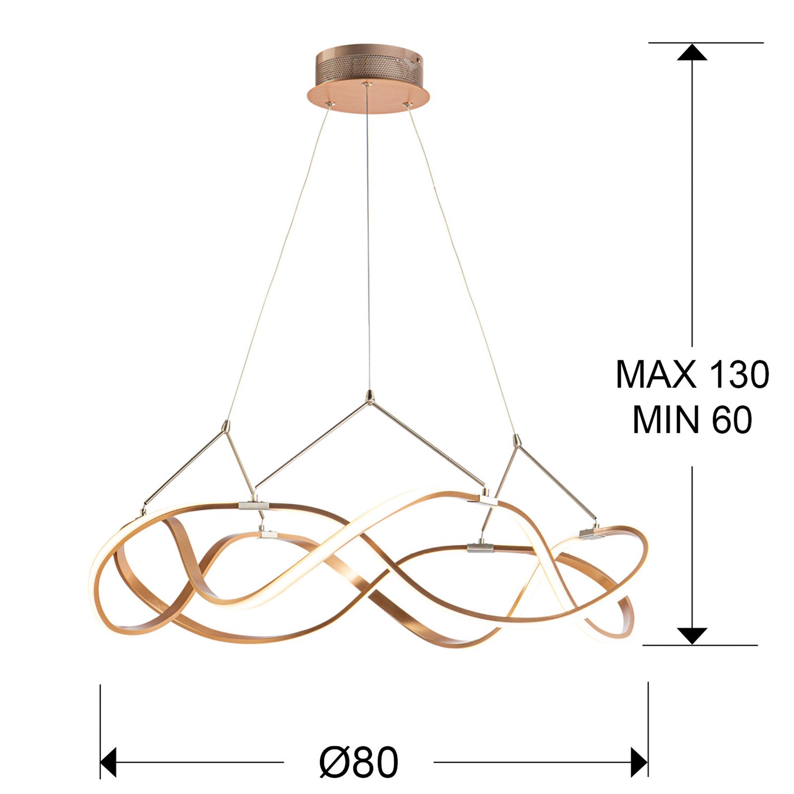 LÁMPARA LED ·MOLLY· 80Ø ORO ROSA