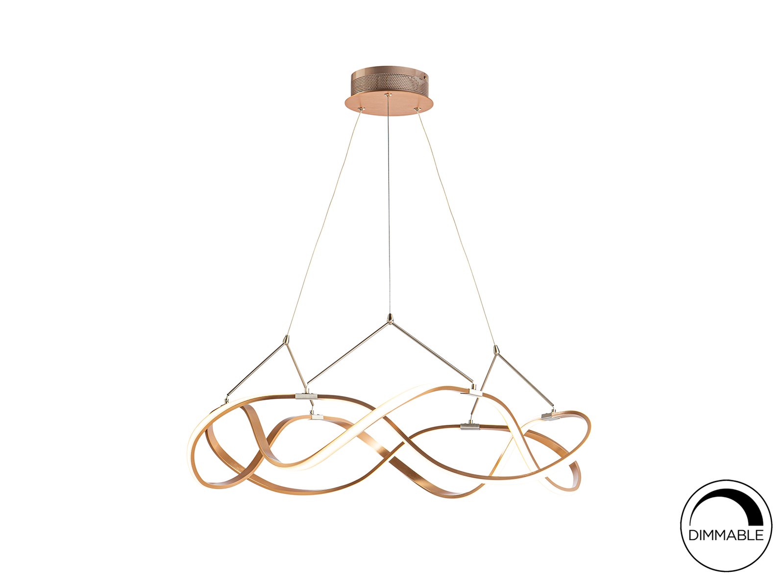 LÁMPARA LED ·MOLLY· 80Ø ORO ROSA - Imagen 3
