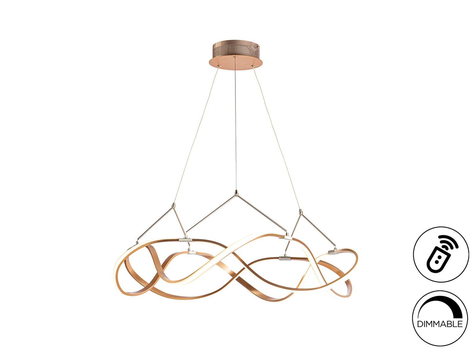 LAMP. LED ·MOLLY· 80Ø ORO ROSA DIM - Imagen 3