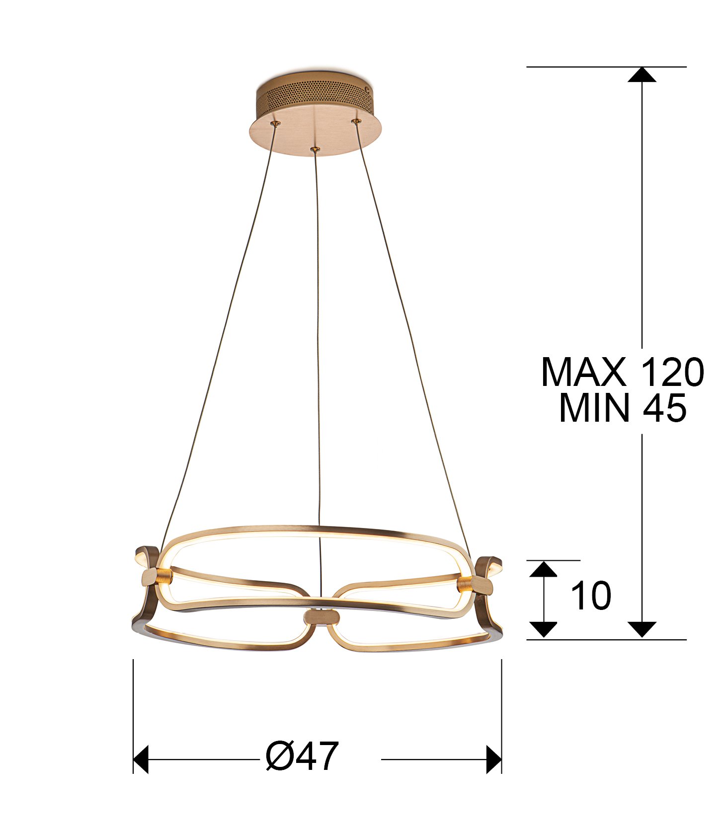 COLETTE-LAMPARA LED Ø47 ORO ROSA