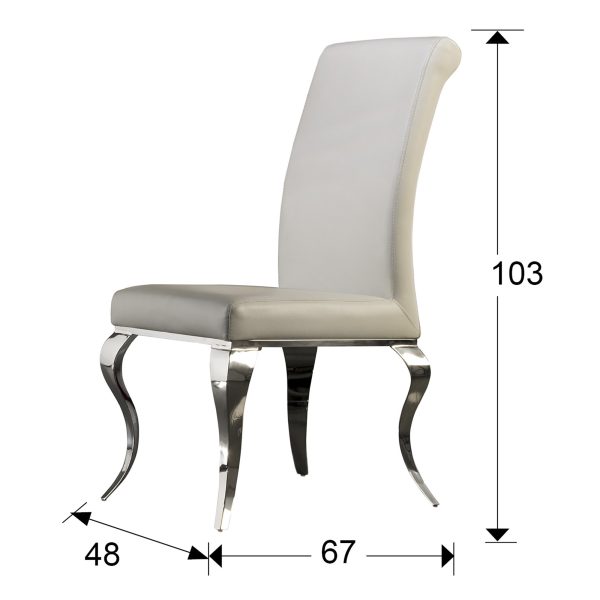 SILLA ·BARROQUE· ACERO BLANCA