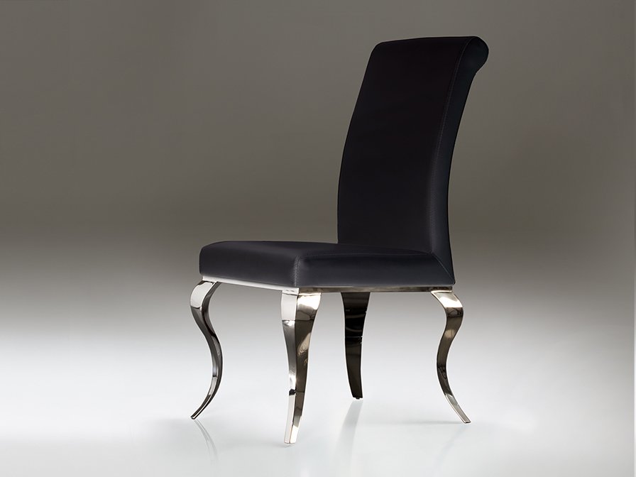 SILLA ·BARROQUE· ACERO NEGRA - Imagen 2