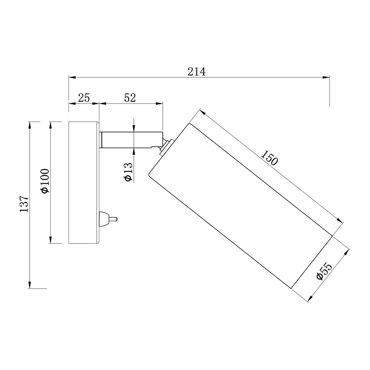 APLIQUE 1L ANTIA NEGRO 1 X 50W GU10 - Imagen 3