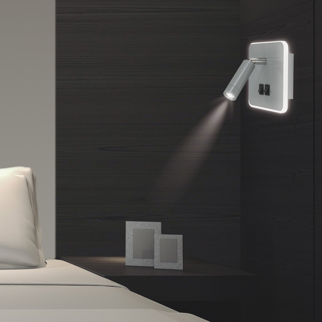 APLIQUE LED MORAGUES PLATA LED 3+10W 285+950LM 4000K - Imagen 4