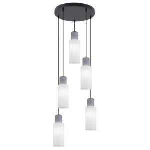 COLGANTE 5L KILIAN BLANCO/GRIS 5 X 60W E-27