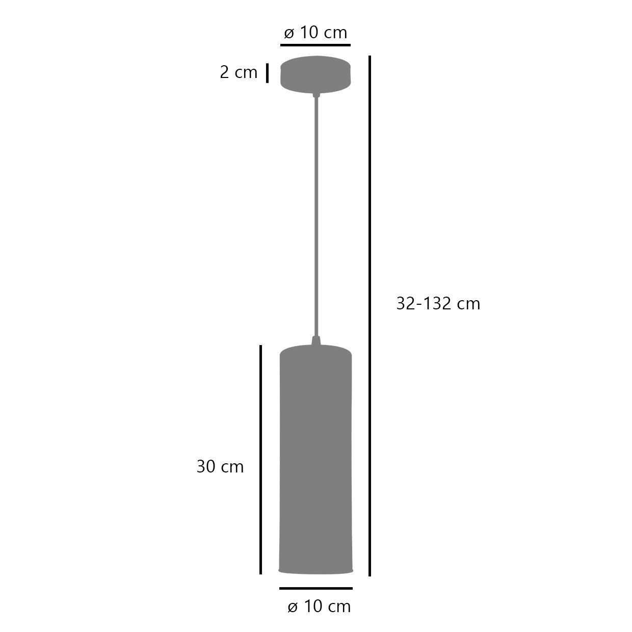 COLGANTE DEREK NEGRO-TRANSP. 1 X 60W E-27 - Imagen 3