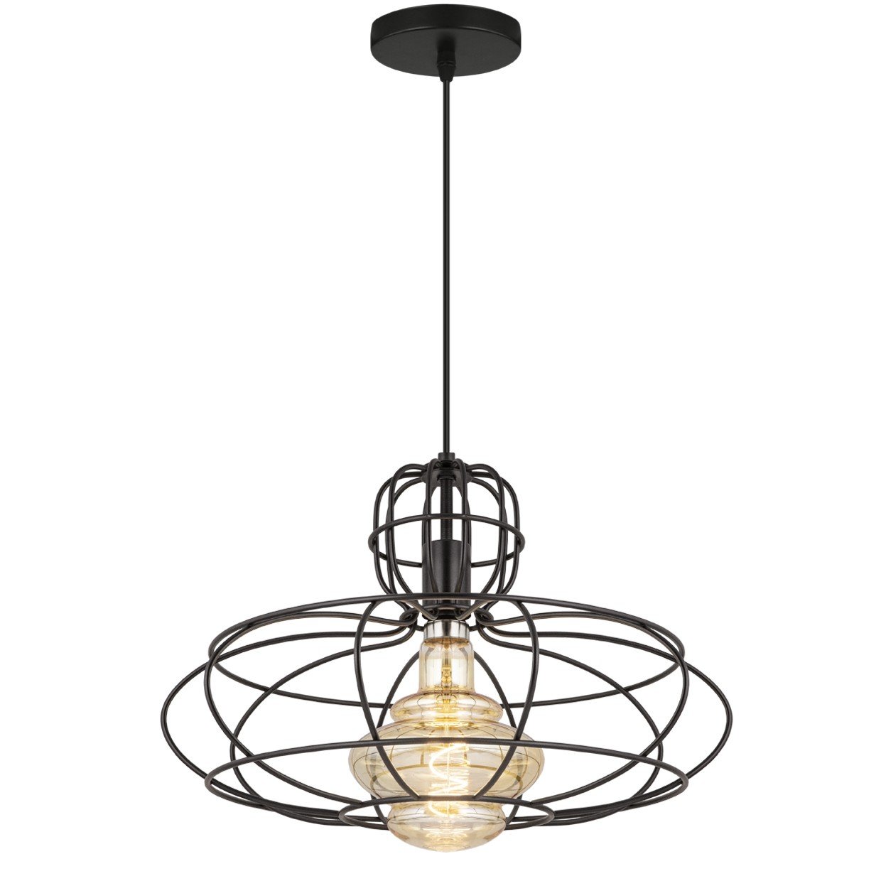COLGANTE MATERA NEGRO 1 X 60W E-27 - Imagen 3