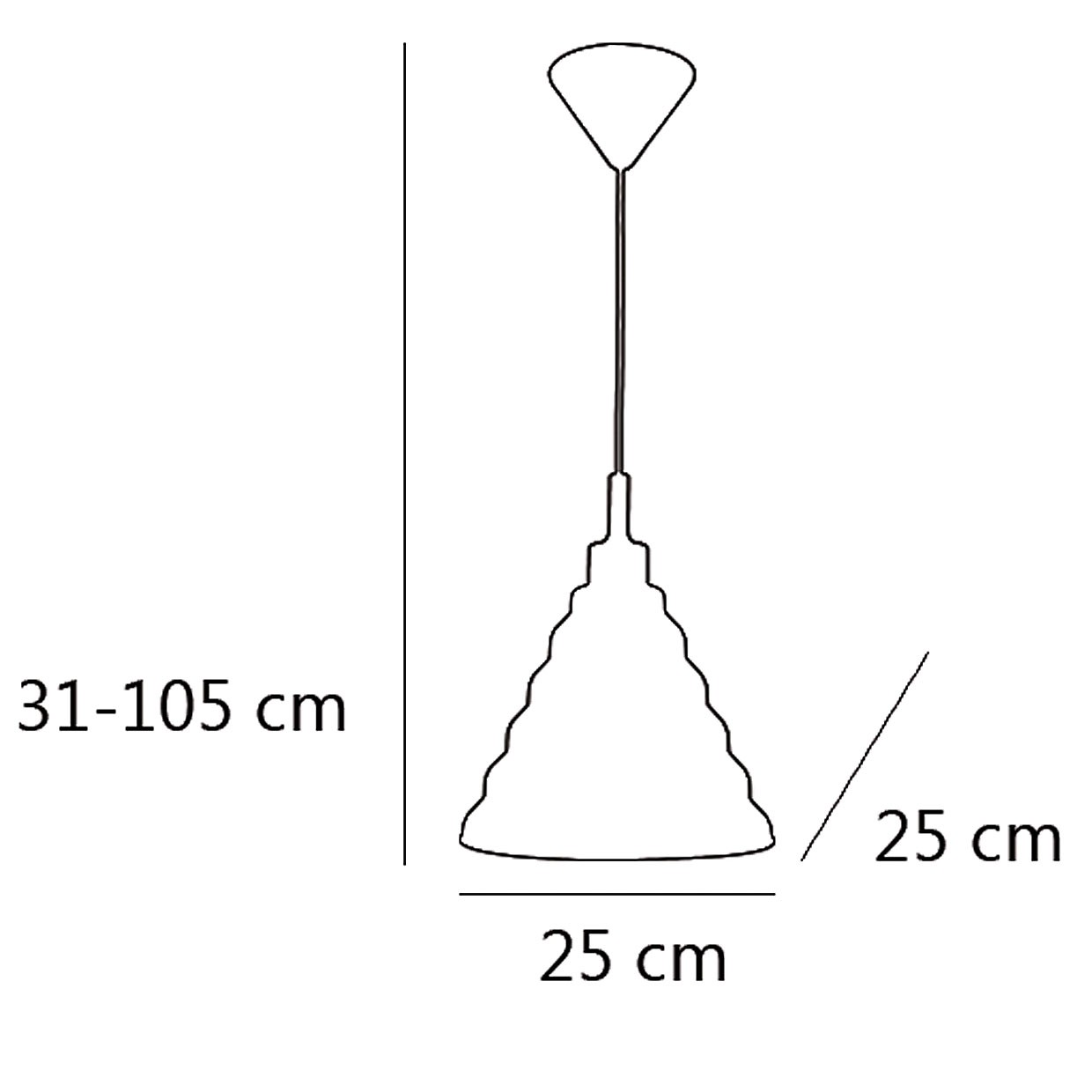 COLGANTE PIRAMIDE BL-MORADO 1 X E-27 - Imagen 2
