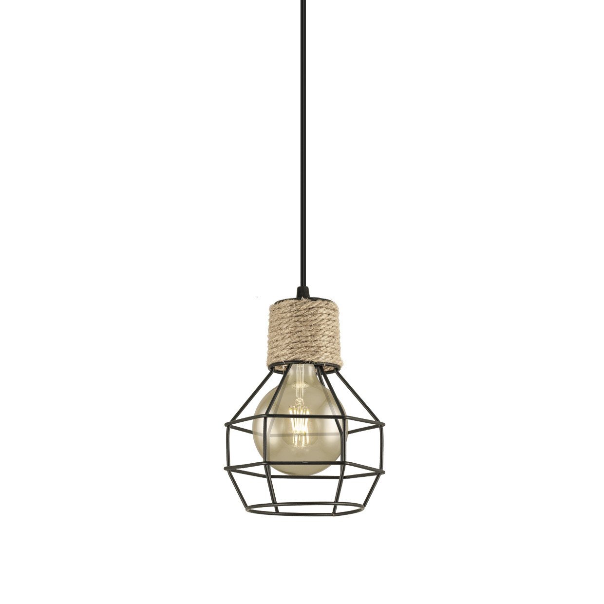 COLGANTE TRENA NEGRO 1 X 60W E-27 - Imagen 2