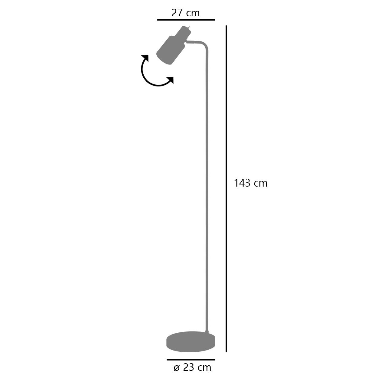 PIE SALON MAENA NEGRO-LATON 1 X 40W E-14 - Imagen 3