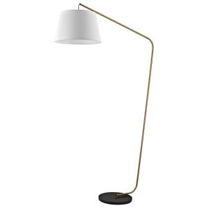 PIE SALON TALBOT LATÓN/BLANCO 1 X 60W E-27