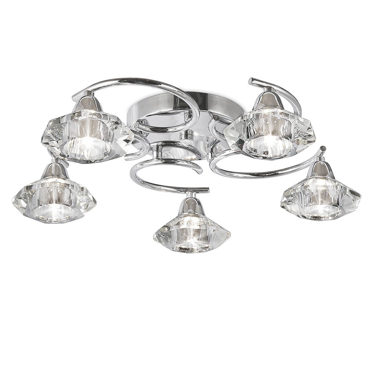 PLAFON 5L CHIC CROMO 5 X 40W G-9 - Imagen 2
