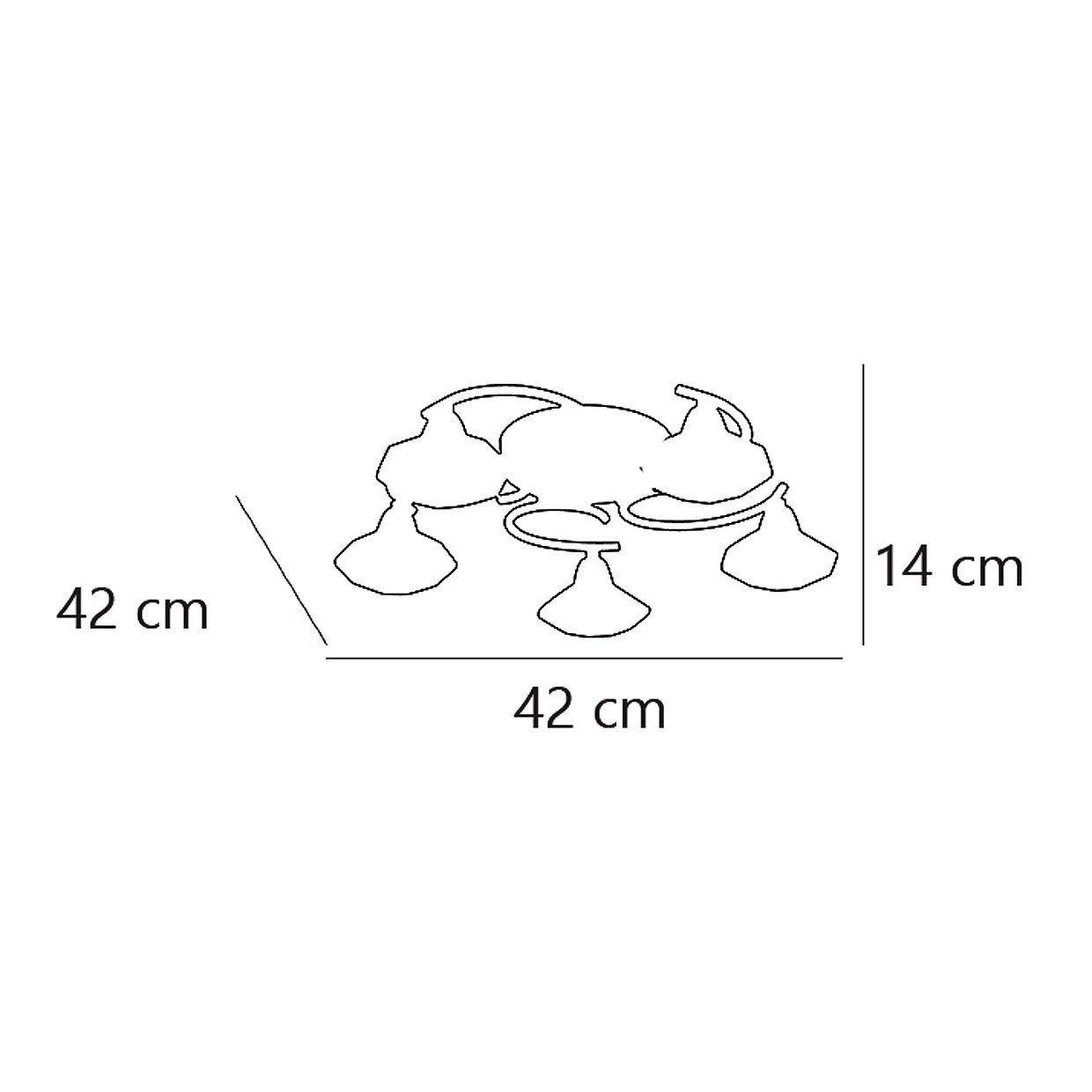 PLAFON 5L CHIC CROMO 5 X 40W G-9 - Imagen 5