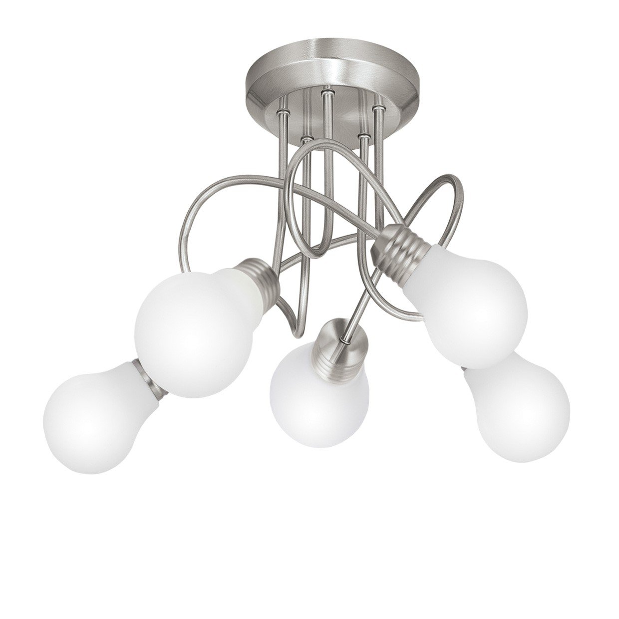 PLAFON 5L SIQUE NIQUEL SATINAD 5 X 40W G-9 - Imagen 3