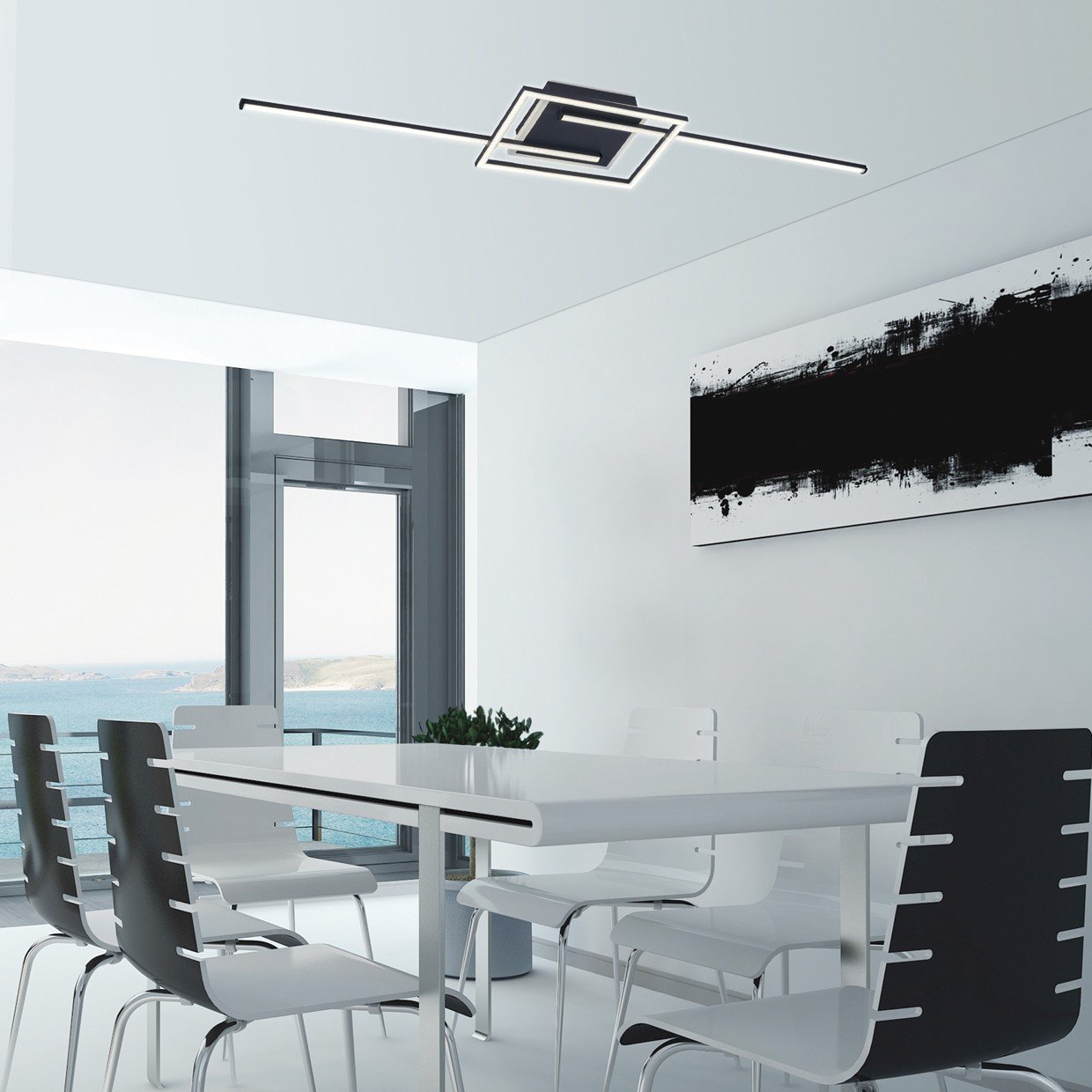 PLAFÓN LED SELLA NEGRO LED 40W 4000K - Imagen 2