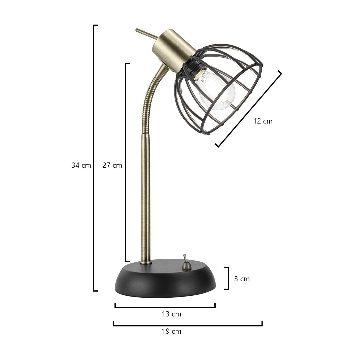 SOBREMESA 1L BERMEO NEGRO MATE 1 X 40W E-14 - Imagen 8