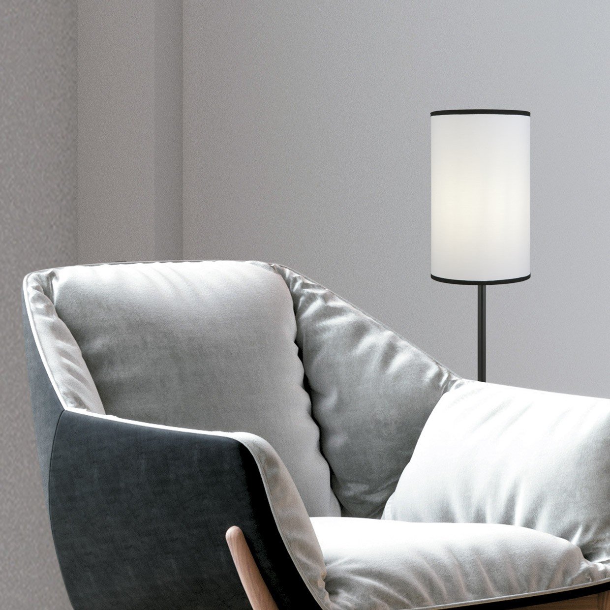 SOBREMESA DAFNE BLANCO 1 X 60W E-27 - Imagen 2