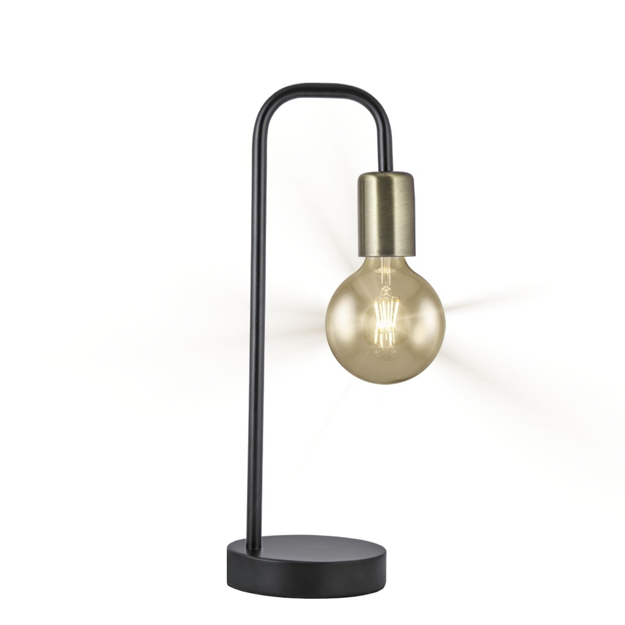 SOBREMESA INES NEGRO 1 X 60W E-27 - Imagen 4