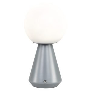 SOBREMESA LOGAL GRIS MATE LED - BATERIA RECAGABLE