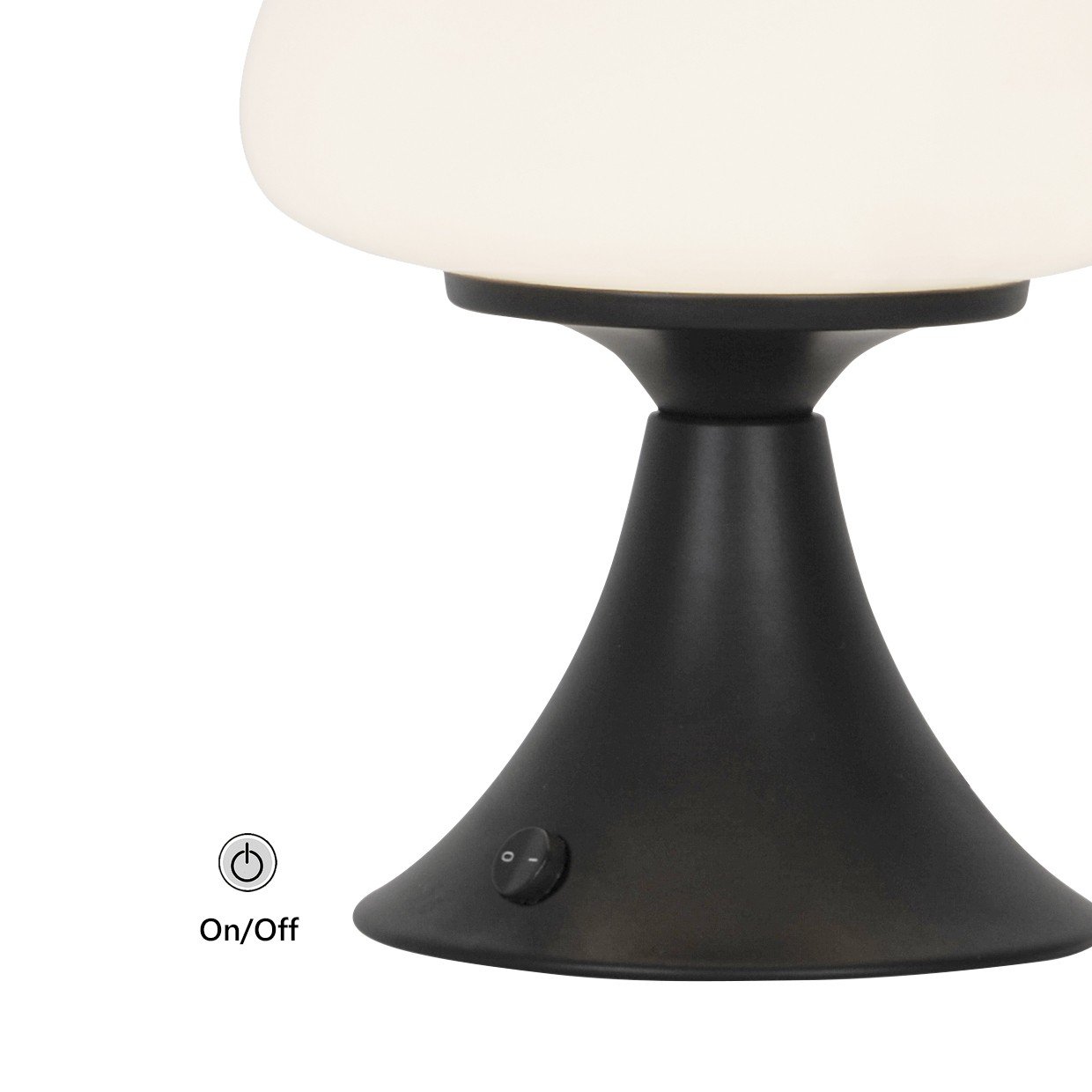 SOBREMESA MAGRIT NEGRO-OPAL 1 X 25W G-9 - Imagen 2