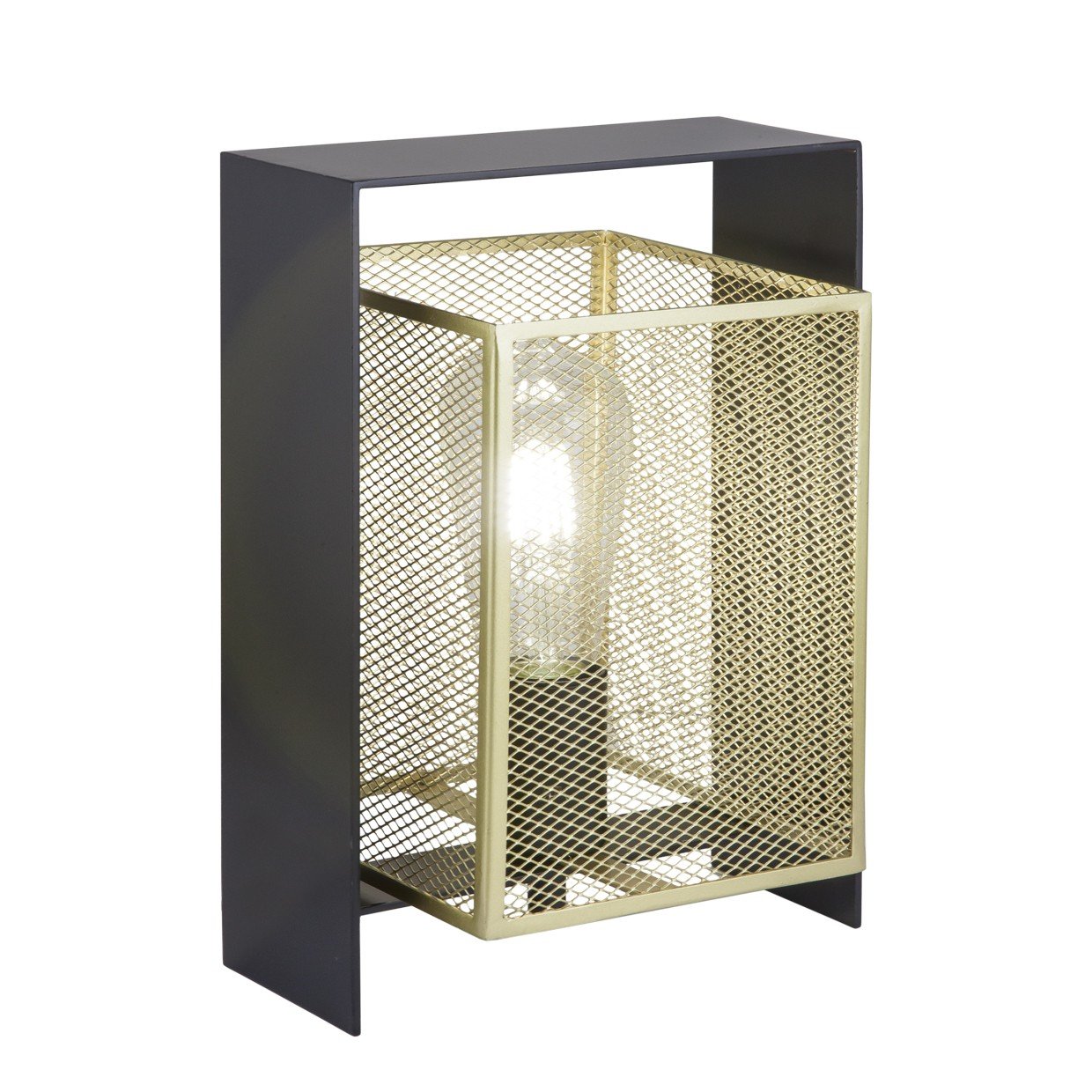 SOBREMESA NIMES NEGRO-ORO 1 X 60W E-27 - Imagen 4