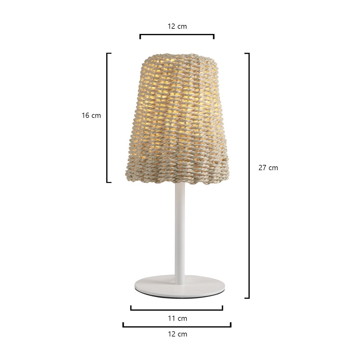 SOBREMESA SOTO BLANCO 1 X 40W E-14 - Imagen 6