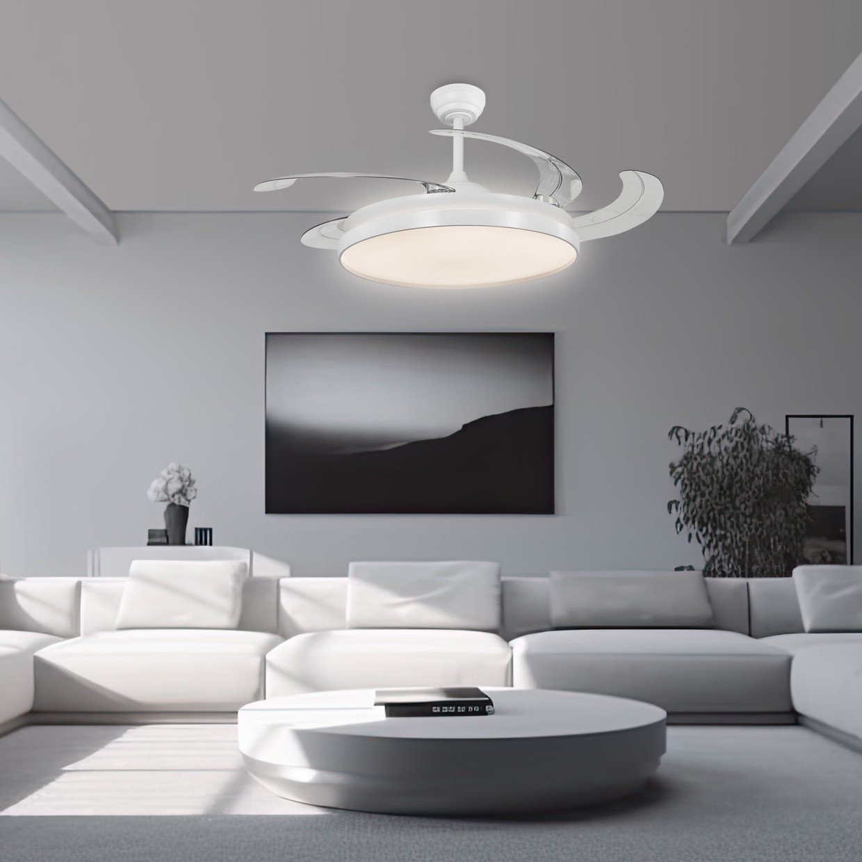 VENTILADOR HENRY XXL BLANCO 60CMS 5 PALAS - Imagen 2