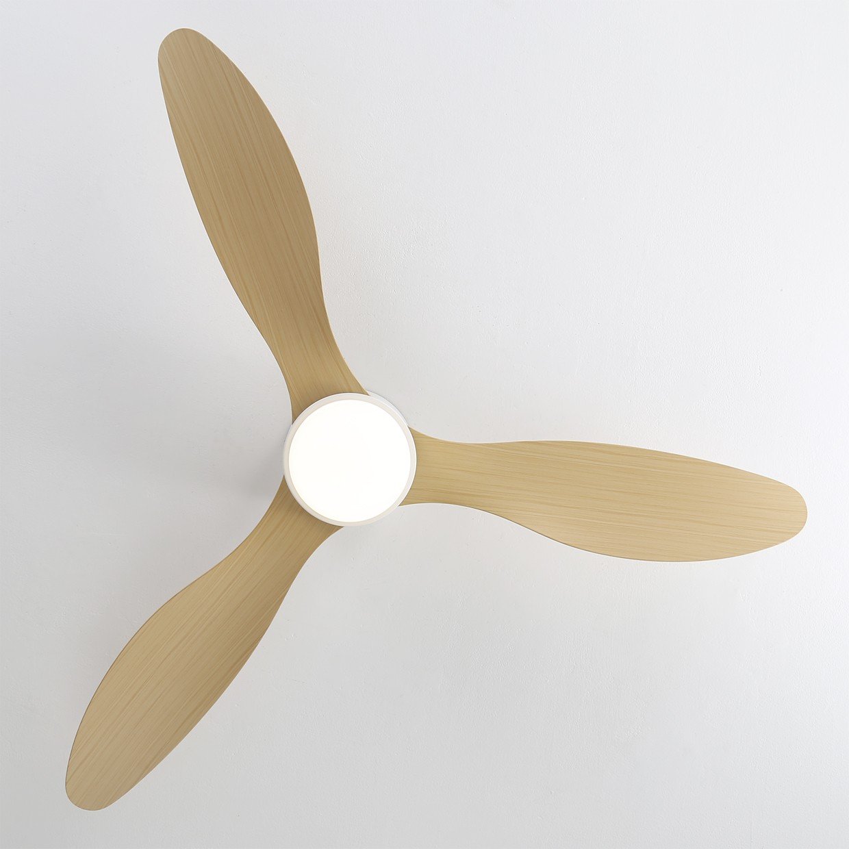 VENTILADOR RENO MADERA CLARA 132 CM - 3 PALAS - Imagen 4