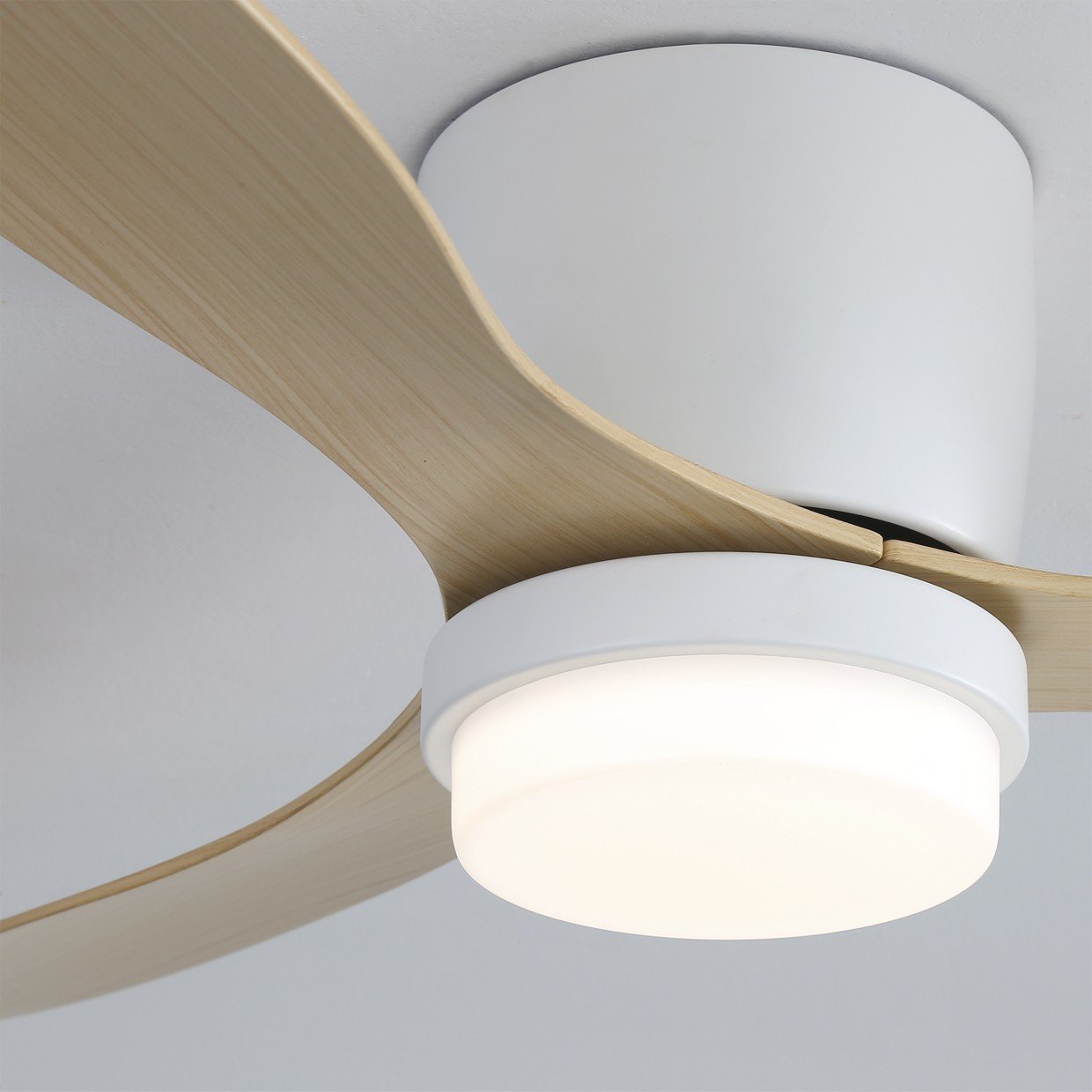VENTILADOR RENO MADERA CLARA 132 CM - 3 PALAS - Imagen 5