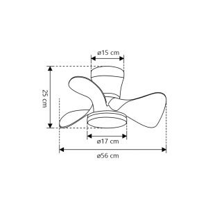 VENTILADOR SIUX BLANCO 56 CM 3 PALAS